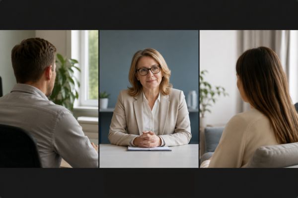 Image of couples creating parenting plans  to resolve issues around child custody.