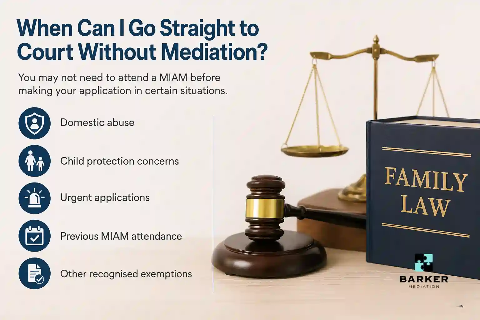 When Can I Go Straight to Court Without Mediation ?